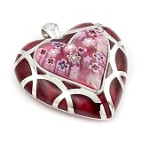 Pink Millacreli Heart Pendant