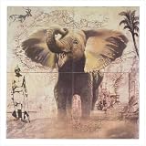 Patchwork Elephant Mural - Style 35692