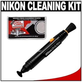 Cameta Cleaning Combo Kit: Nikon Lens Pen + Cameta Microfiber Cleaning Cloth for Nikon D700, D300, D200, D90, D80, D60, D5000, D40x, D40, D3, D3x, D300s & D3000 Digital SLR Cameras, Lenses, Binoculars & Scopes