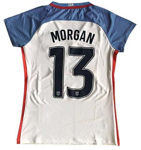 2016-2017 Alex Morgan #13 WOMEN'S USA National Home Jersey (Large)
