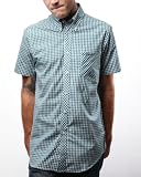 Ben Sherman Men's Sportster Gingham Checkered Button up Short Sleeve Shirt