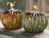 Napa Firelite Moonlite Magic, Green Glazed Ceramic, 7-1 2-Inch Tall by 10-3 4-Inch Diameter