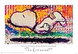 Poster (Kunstdruck auf hartem Papier) Tom Everhart Float - Snoopy Peanuts Charlie Brown Hund Kunst Expressionismus - Maxiposter - Größe 91,5 x 61 cm