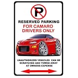 1998-02 Chevy Camaro SS Muscle Car No Parking Sign ~ Maddmax Design