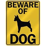 BEWARE OF  RAT TERRIER  PARKING SIGN DOG