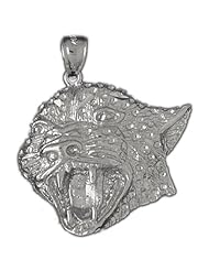Clevereves 14K White Gold Pendant Leopard Head 8.8 - Gram(s)