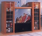 Entertainment Center Offenbach Collection for Rear Projection TV - Black Gratex MDF