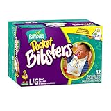 Pampers Pocket Bibsters, Sesame Street, Large, 32-Count Box (Pack of 4) (128 Disposable Bibs)