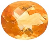 11x9mm Oval Checker-Cut Madeira Citrine Loose Gemstone