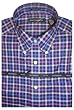Men's Hathaway Long Sleeve Plaid Shirt Blue Multi-colored Size Large