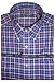 Men's Hathaway Long Sleeve Plaid Shirt Blue Multi-colored Size Large