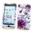 HTC G2 / Vision (T-Mobile) Snap On Protector Hard Case "Artistic Purple Flowers" Design