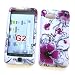 HTC G2 / Vision (T-Mobile) Snap On Protector Hard Case "Artistic Purple Flowers" Design