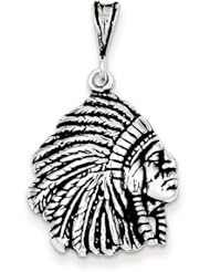 Sterling Silver Antiqued Indian Man Charm