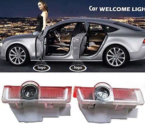 CAMHOHO 2Pcs LED Car Door Courtesy Laser Projector Lamp Logo Ghost Shadow Light for Mercedes Benz A B C E M Class Series Car Welcome Lights Lamp