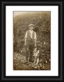 YOUNG MAN AND DOG - Framed Print 16x12 (40x30cm) by Mary Evans