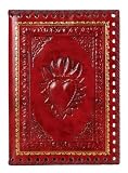 Romance Refillable Handmade Journal with Embossed Heart, Lined, 6x8