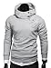 MT Styles Kapuzenpullover Hoher Kragen Pullover Hoodie S-135 [Grau, XL]