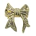 Brass-tone Bow Ponytail Holder title=