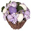 Hydrangea egg centerpiece in lavender