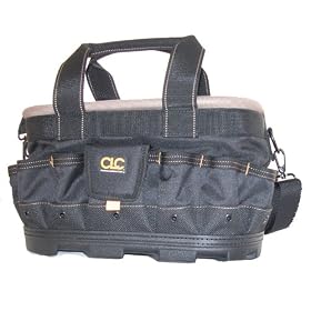 Click here to buy Custom LeatherCraft 1581 15 Open Top Tool Bag with Molded Base by Custom Leather Craft.