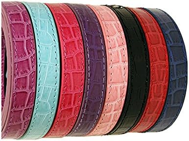 Croc PU Leather Pet Dog Leash Black 5/8' X 50", 3/4" X 50", 1" x 60 1/5" (L- 1" x 60 1/5")