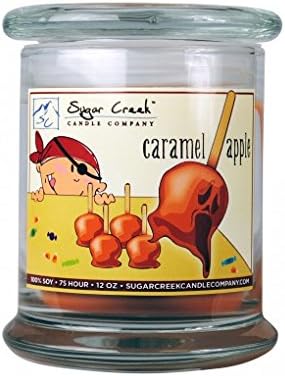 Caramel Apple Natural Scented Soy Wax 12oz Candle. Aromatherapy Soy Candles Burn Cleaner ~ Longer ~ Non-Toxic ~ 100% Yinzer Made in USA. Used For Special Occasions - Sugar Creek Candles