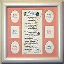 Baby's First Year Photo Mat & Frame - 9x9 - Girl - 6 Photo Slots