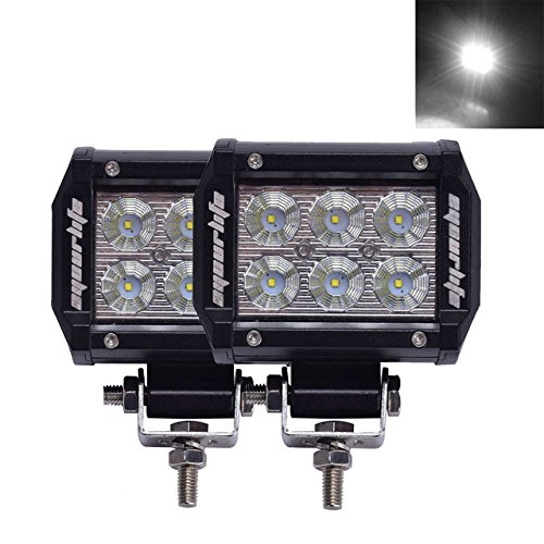 Eyourlife 18w Led Work Light Cree Led 4×4 Off Road Light Bar Pair 4 inch SUV Driving Headlight Pods Flood