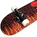 Krown Intro Skateboard, Red Flame