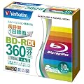 三菱化学メディア Verbatim BD-R DL 2層式 (ハードコート仕様) 1回録画用 50GB 1-4倍速 5mmケース 10枚パック ワイド印刷対応 ホワイトレーベル VBR260YP10V1
