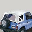 Rugged Ridge 53703.52 Soft Top With Clear Windows WHITE DENIM For 1995-98 Geo Tracker & Suzuki Sidekick