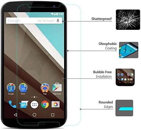 Etopaces® 0.3mm 2.5D Premium HD Tempered Glass Film Pro + Installation Auxiliary Tools (For Google Nexus 6)