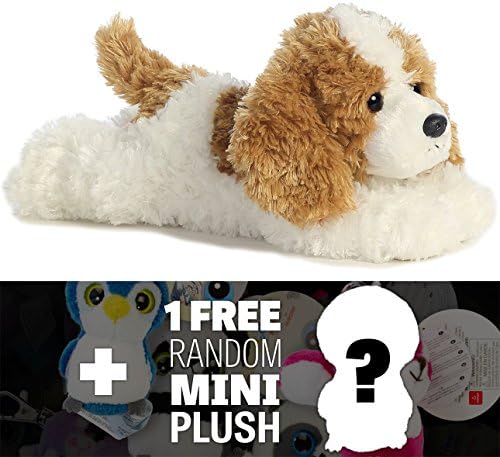 Dog/Cookie Plush: ~11" Aurora World Flopsie Plush Series + 1 FREE Aurora Mini-Plush Charm Bundle [315341]
