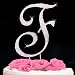 Letter F - Swarovski Crystal Monogram Wedding Cake Topper Letter