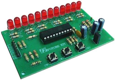 AVR LED CHASING LIGHT 12 LED 16 PROGRAM for STUDENT PROJECT CIRCUIT KIT : FA182