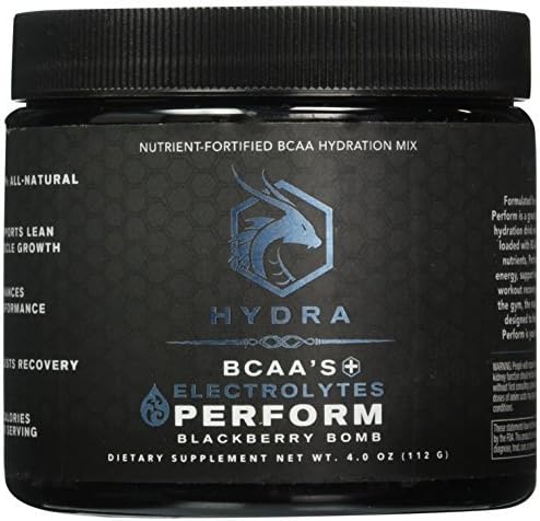 SIX Nutrition Hydra Perform BCAAS Plus Electrolytes Hydration Drink Mix, Blackberry Bomb Flavor, 4 Ounce by SIX Nutrition