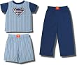 Superman Baseball Style 3 piece Pajama set - ON SALE
