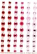 Martha Stewart Crafts Gem Stickers Red/Pink Topaz By The Package