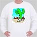 Sweatshirt with Sonoran Desert, Arizona, cow
