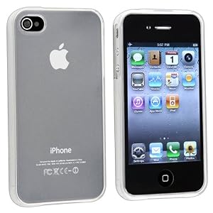 INSTEN Compatible With Apple® iPhone® 4S AT&T / Verizon / Sprint Clear Frost White TPU Rubber Skin Case