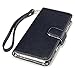 iPhone 6S Plus Case, Terrapin [Black] [Lily Floral Interior] Textured PU Leather Wallet Case with Card Slots Cash Compartment and Detachable Wrist Strap for iPhone 6 Plus / 6S Plus - Black