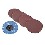 Silverline Twist Button Discs 75mm 5 Pck 120 Grit Diy Power Tool Accessories