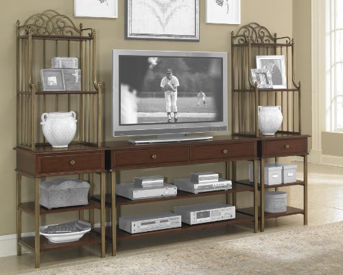 Home Styles 5051-34 St Ives 3-Piece Media TV Entertainment Center, Cinnamon Cherry Finish On Sale