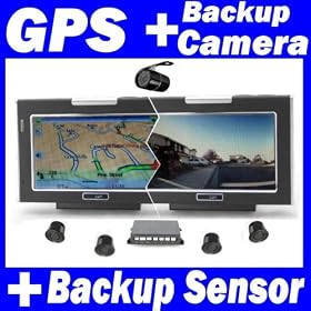 4UCam 4.3-Inch Widescreen Portable GPS Navigator Touch Screen with Wireless BACKUP CAMERA + Reverse Backup Sensor
