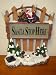 Solar Santa Stop Here Sign - White/Red