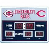 Cincinnati Reds MLB Scoreboard Clock & Thermometer (14"x19")