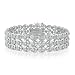 1ct Bold Three-row Diamond Tennis Bracelet in Sterling Silver 7