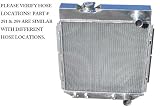 3 Row Aluminum Replacement Radiator for Models: 1965 Ford Falcon, 1965 Ford Mustang, 1966 Ford Mustang, 1964 Mercury Comet, 1965 Mercury Comet, 1960-1965 Ford Ranchero, Ford Econoline,