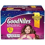 GoodNites Bedtime Underwear - Size 8-14 Girls, 44 ct. おねしょパンツ L-XLサイズ　対応　27キロ~57キロ　44枚　女の子用 《並行輸入》
